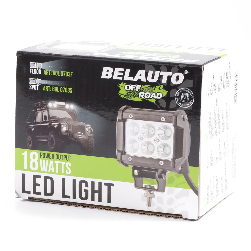 Світлодіодна додаткова LED фара Belauto Flood Алюмінієвий корпус (BOL0703F) - фото 3