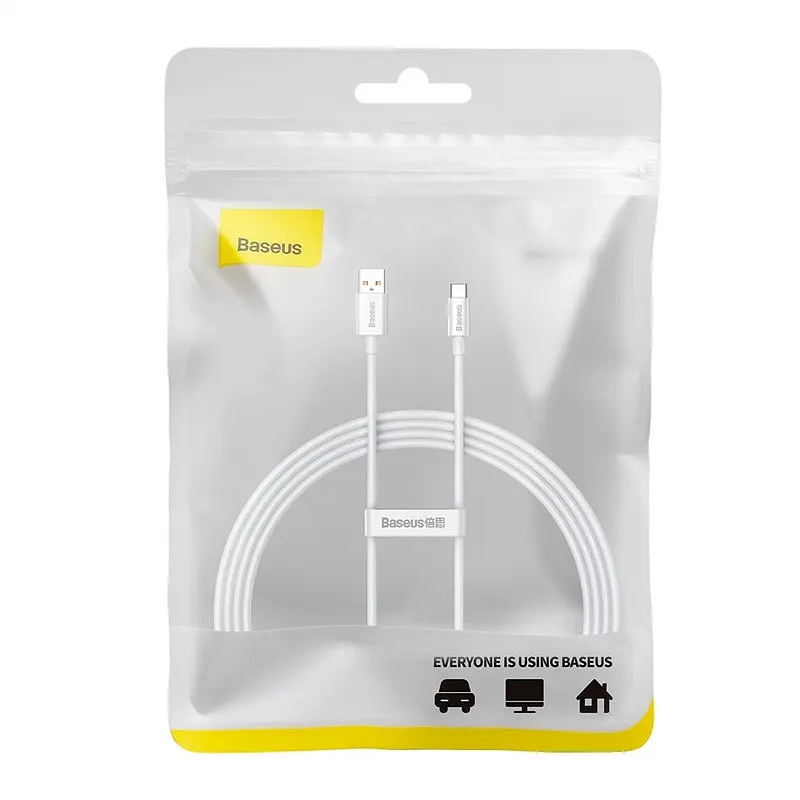Кабель Baseus Superior Series Fast Charging Data Cable USB для Type-C 100W 1.5m Moon Білий - фото 2