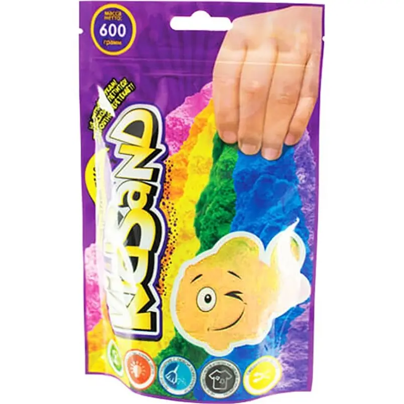 Кінетичний пісок Danko Toys KidSand S-03-02 600 г жовтий - фото 1