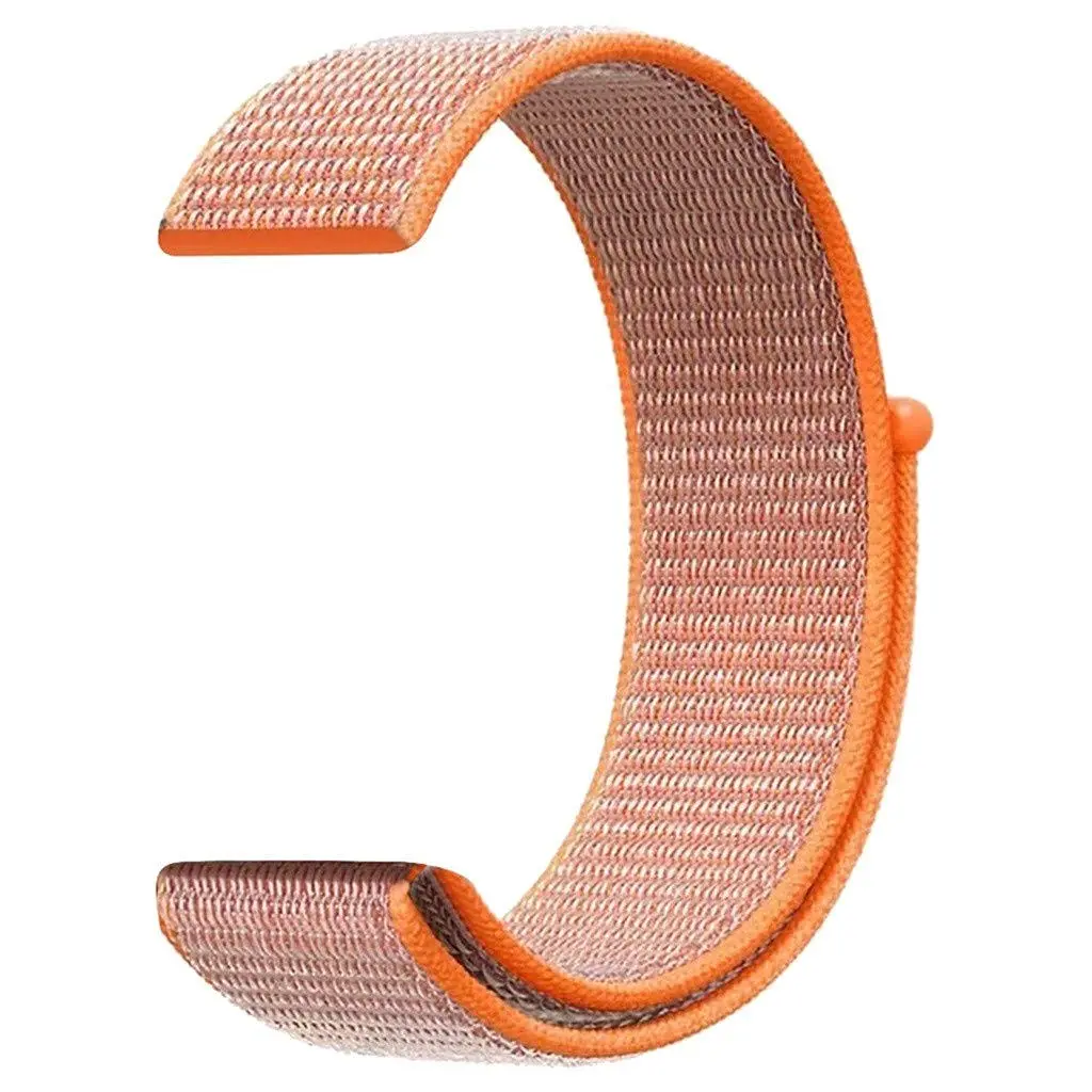 Ремінець нейлоновий на липучці BeWatch Xiaomi Amazfit BIP/GTS/GTR 20 мм Помаранчевий (1011307.1UW) - фото 2