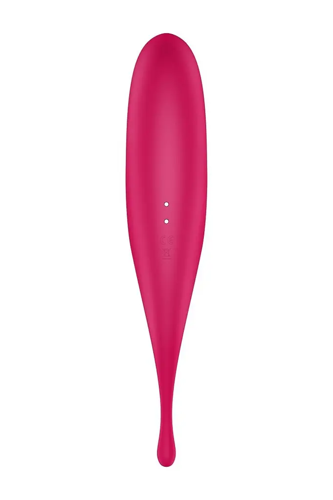 Вакуумний стимулятор клітора з вібрацією Satisfyer Twirling Pro червоний - фото 3