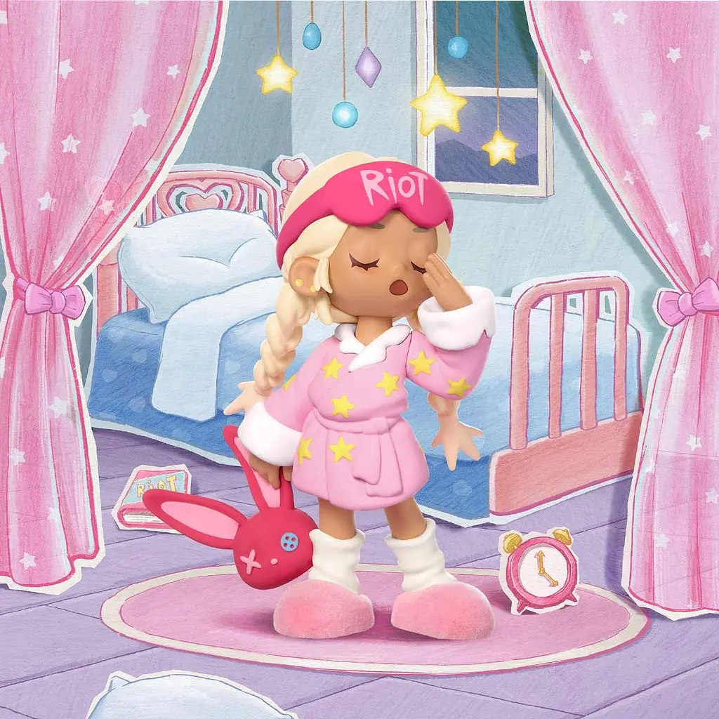 Игрушка-сюрприз Pop Mart Lil Peach Riot Серия Sleepover с коллекционной фигуркой (PRLS-01) - фото 10