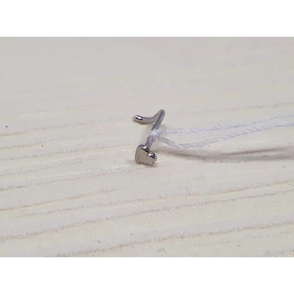 Серебряная серьга-пирсинг в нос Silvex 925. ПР2/003 - фото 2