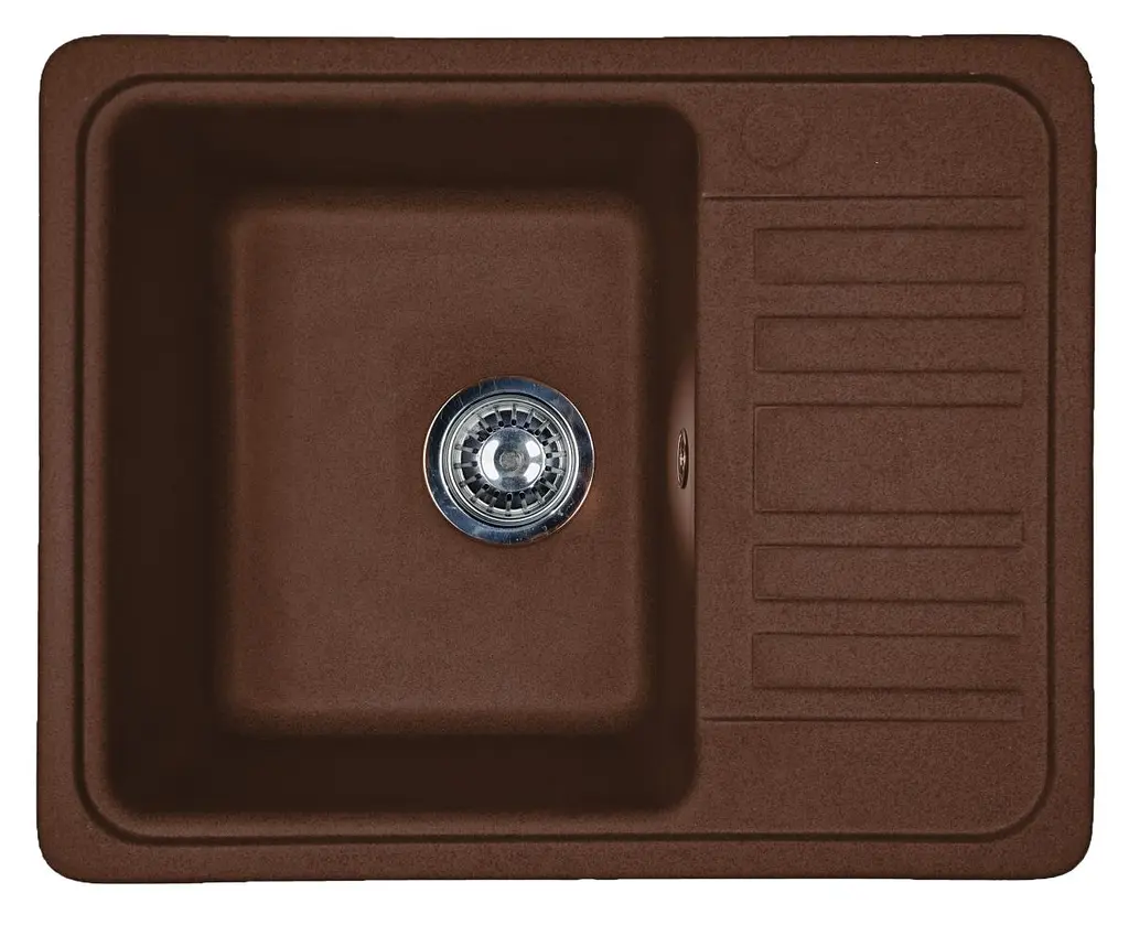 Кухонна мийка Adamant SMALL mokko 570x455x180 мм, з крилом 57 см - фото 3