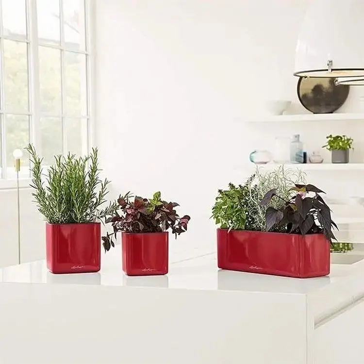 Вазон Lechuza Cube Glossy Triple 40х14х14 см антрацит (13671) - фото 5