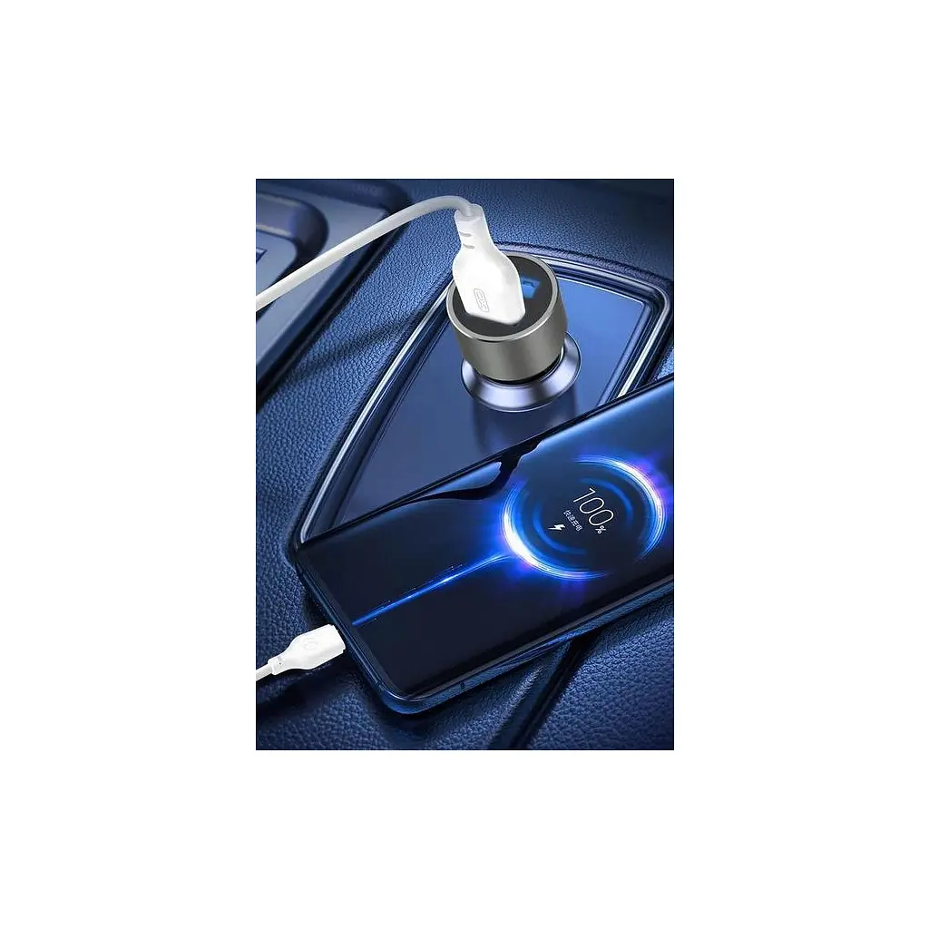 Зарядний пристрій XO TZ09 2.4 А / 2xUSB + кабель Micro-USB сірий (XO-TZ09M-GR) - фото 3