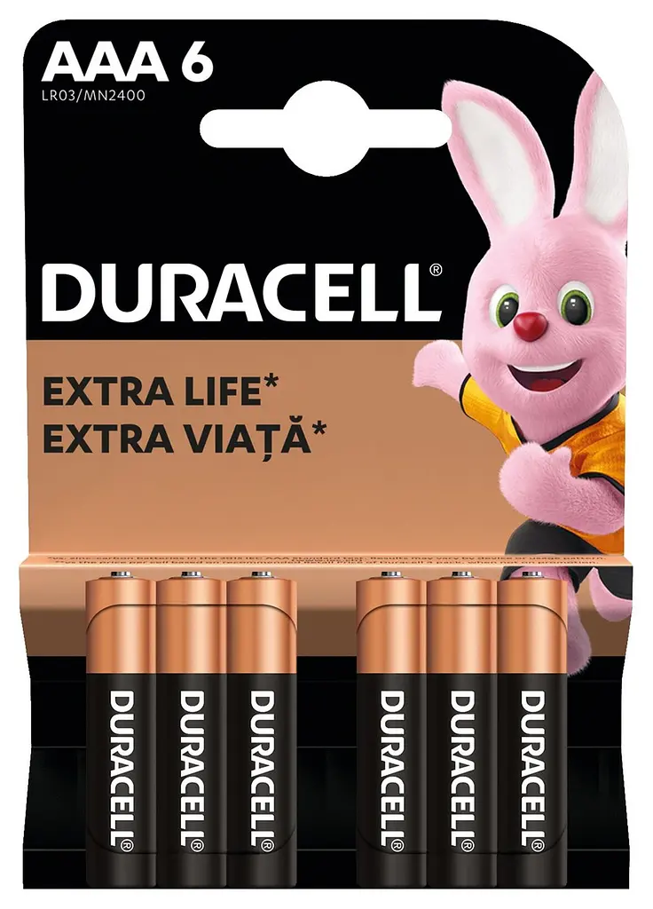 Лужні батарейки Duracell AAA, 6 шт (6409632) - фото 2