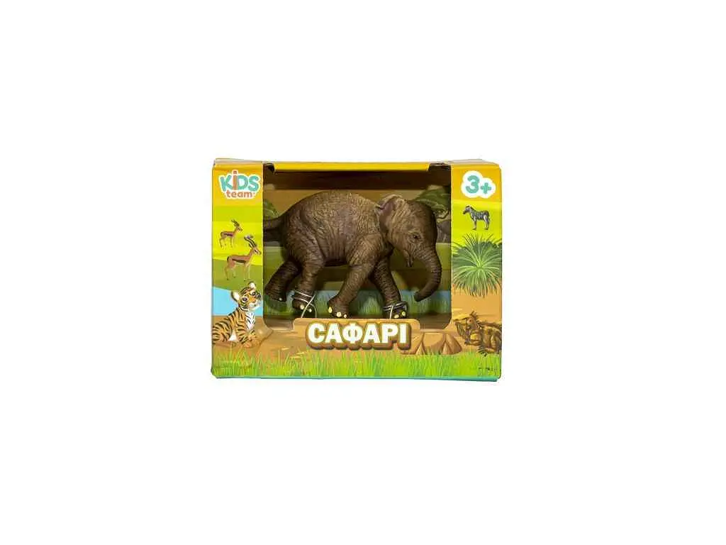 Фігурка KIDS TEAM ANIMALS тварини "Сафарі" Q9899-A83 Слоненя в асортименті - фото 4