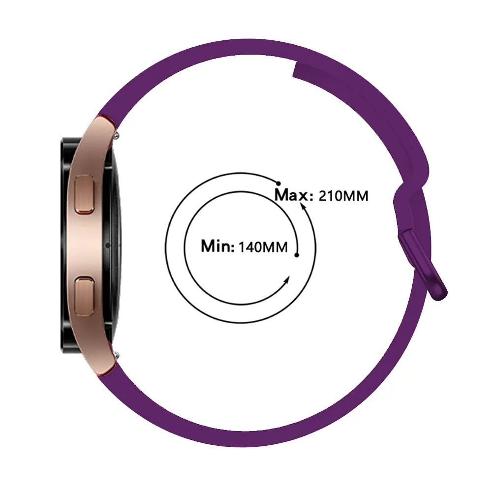 Ремінець силіконовий BeWatch H2 для Samsung Galaxy Watch 4/5/6 Фіолетовий (0139327) - фото 5
