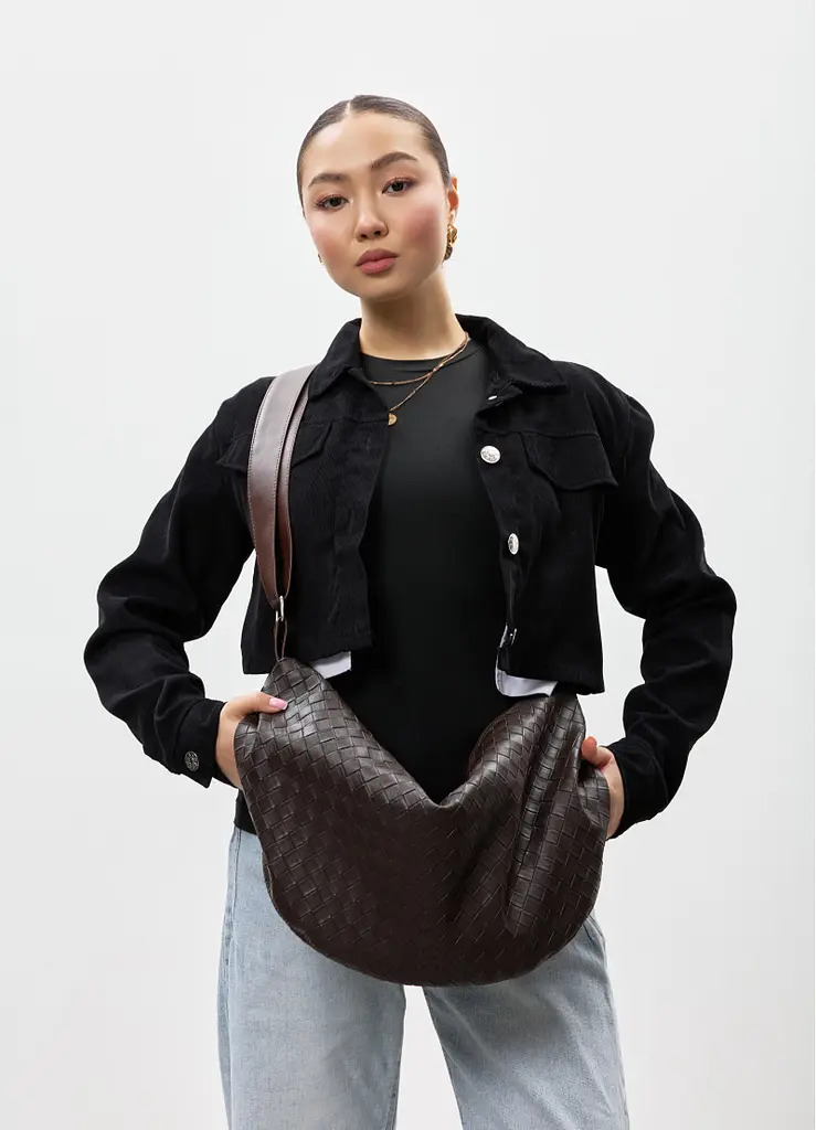 Жіноча сумка Sambag Bag-glove коричнева 50 х 28 х 5 см (53400068) - фото 2