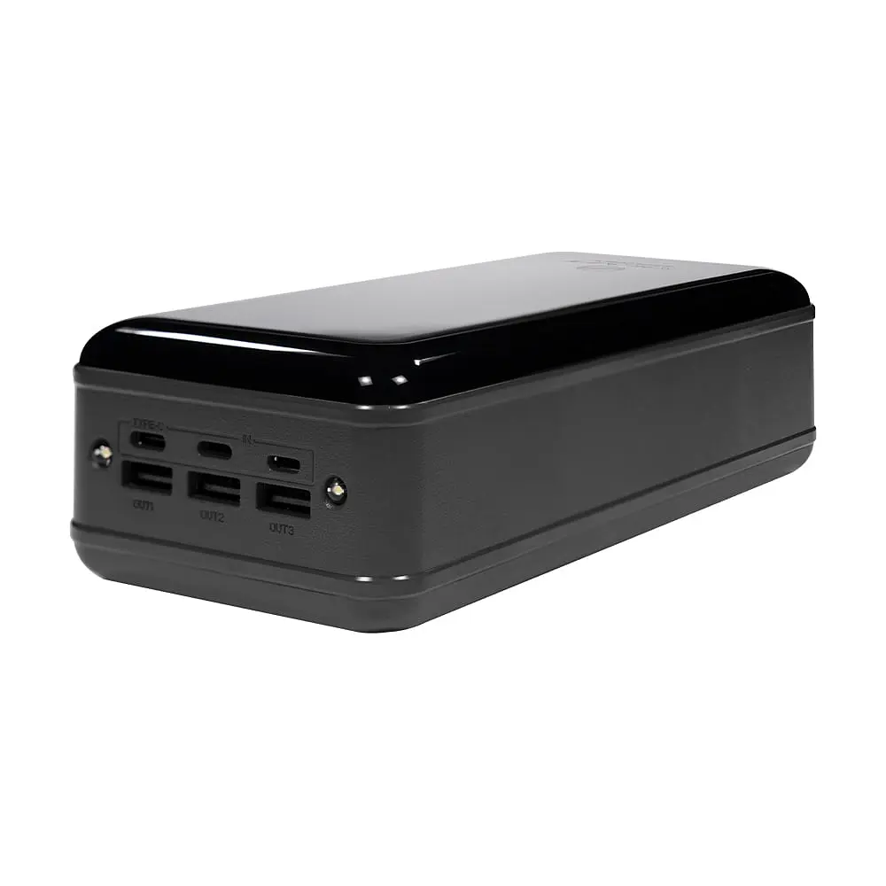 Повербанк 50000mAh Power Bank Kraft KPB-1650L Black 2 світлодіоди (43-00055) - фото 2