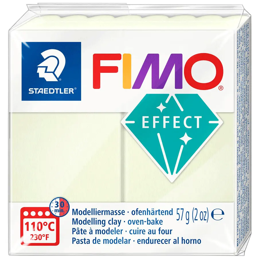 Полімерна глина Fimo Effect, 57 г., люмінісцентна, Нічне сяйво, (8020-04)