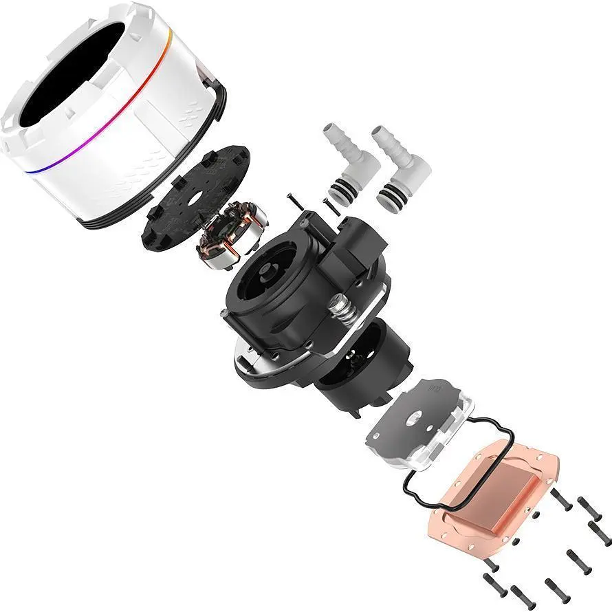 Система водяного охолодження ID-COOLING Space LCD SL360 XE White [148461] - фото 7