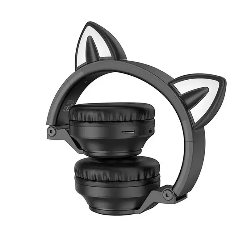 Наушники Borofone BO18 Cat Ear Black - фото 2