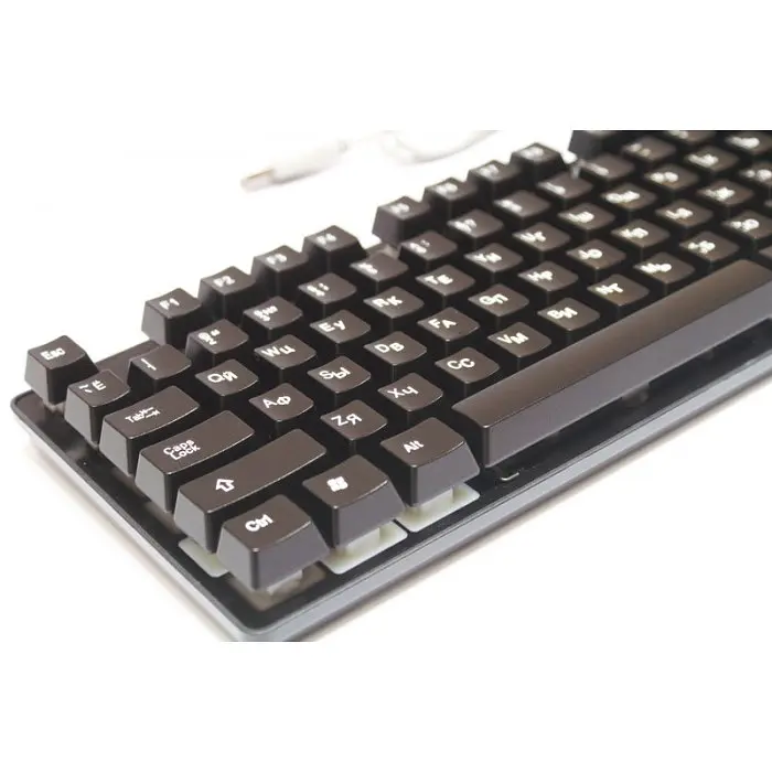 Клавиатура с цветной подсветкой USB UKC HK-6300 для ПК - фото 3