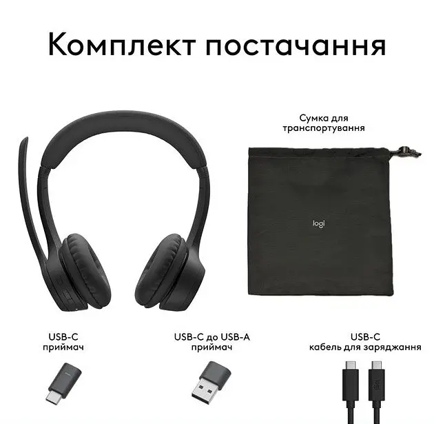 Навушники Logitech Bluetooth гарнітура бездротова стерео Zone 305 for Business Wireless UC чорна (981-001453) - фото 6