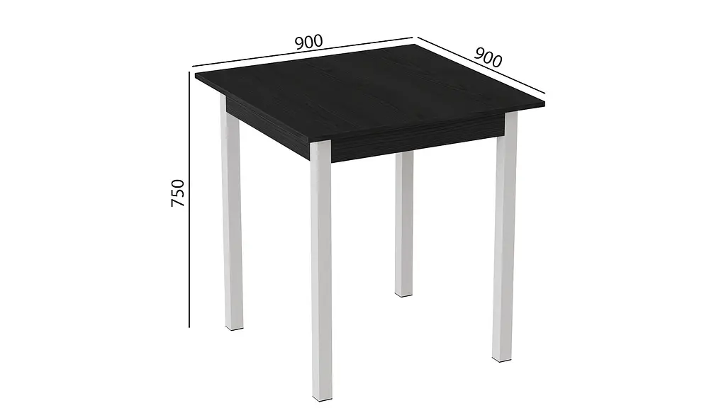 Стіл кухонний Ferrum-decor Дієго 75x90x90 Білий ДСП Сосна Кембра 16мм (FRD-105718) - фото 3