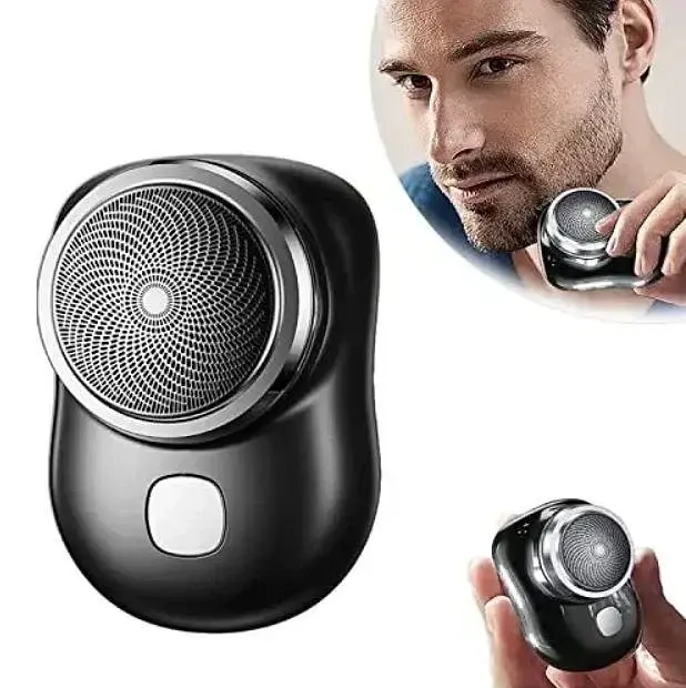 Електрична мінібритва-брелок No Brand на акумуляторі бездротова USB Mini Shaver Black (2093506432) - фото 3