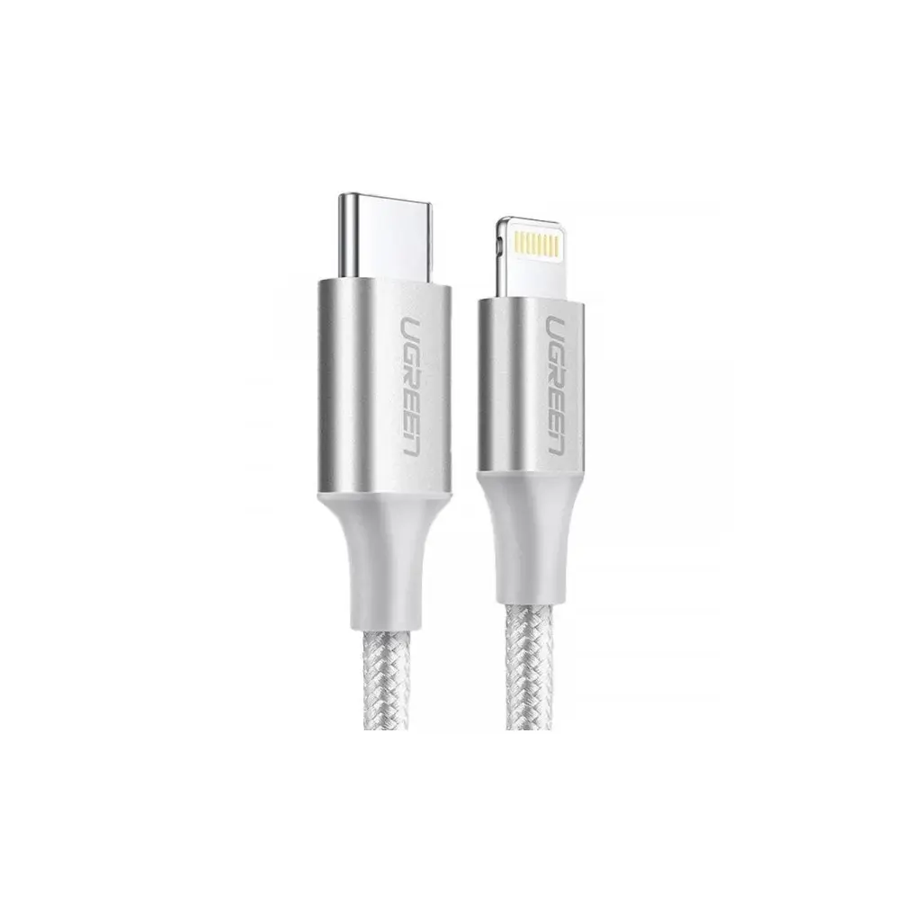 Дата кабель USB-C to Lightning 1.0m 3A 60W US304 white UGREEN (70523) - фото 2