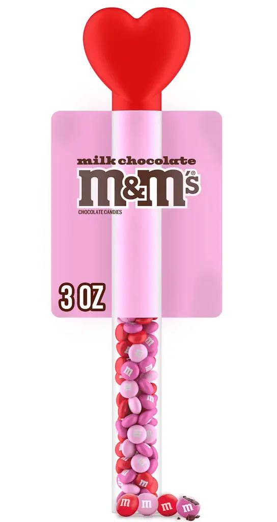 Драже M&M's Milk Chocolate Valentine's Day Candy Heart Cane 85г