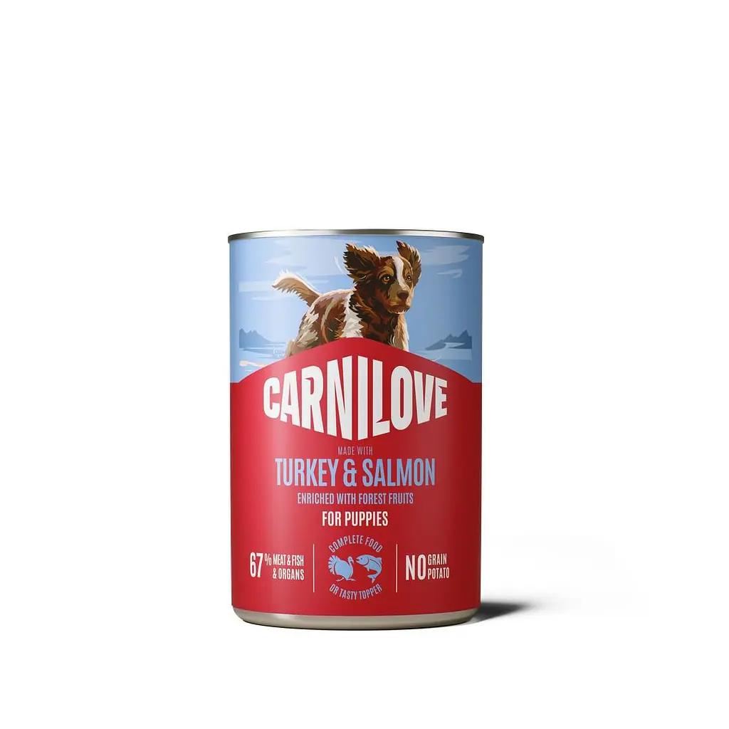 Вологий корм для цуценят Carnilove Salmon & Turkey паштет лосось та індичка банка 400 г