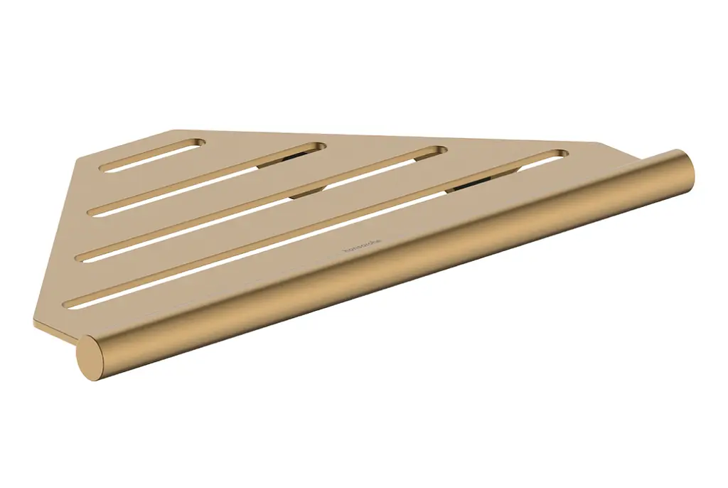 Полиця для ванної Hansgrohe AddStoris S кутовий кошик brushed bronze 41761140