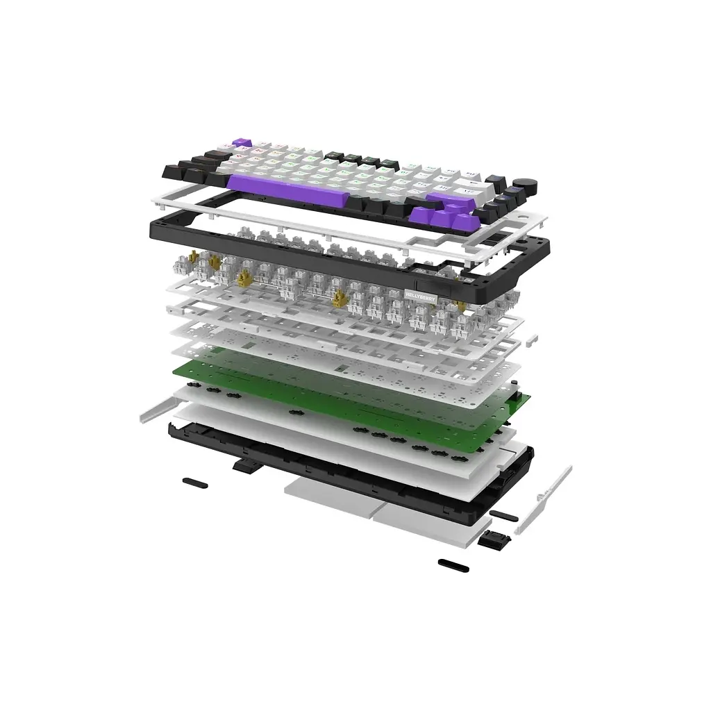 Клавіатура Hator Hellyberry HK75 Mechanical Linear RGB USB UA White/Violet (HK75) - фото 8