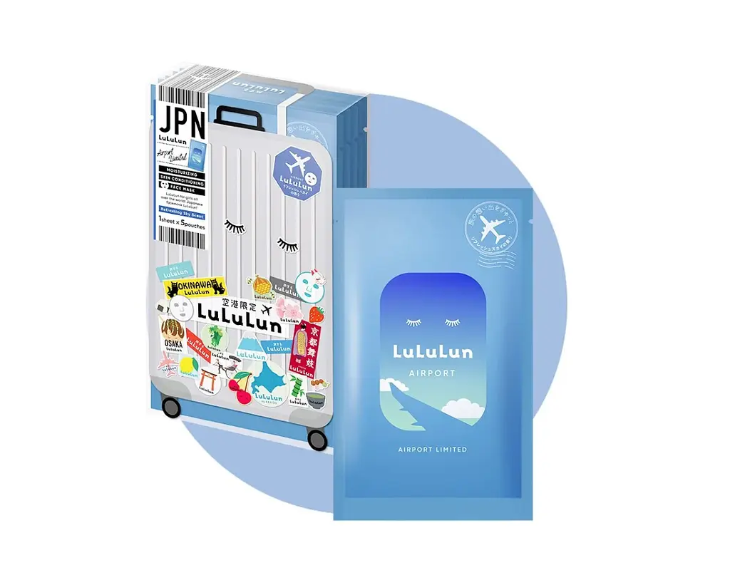 LULULUN Face Mask Airport Refreshing Sky глибоко зволожуюча маска для подорожей, 1 шт х 5 уп - фото 3