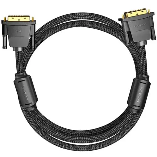 Кабель DVI-D 24M - 24M, 8.0 м, 2K 60Hz обплетення, з феритами Vention - фото 2