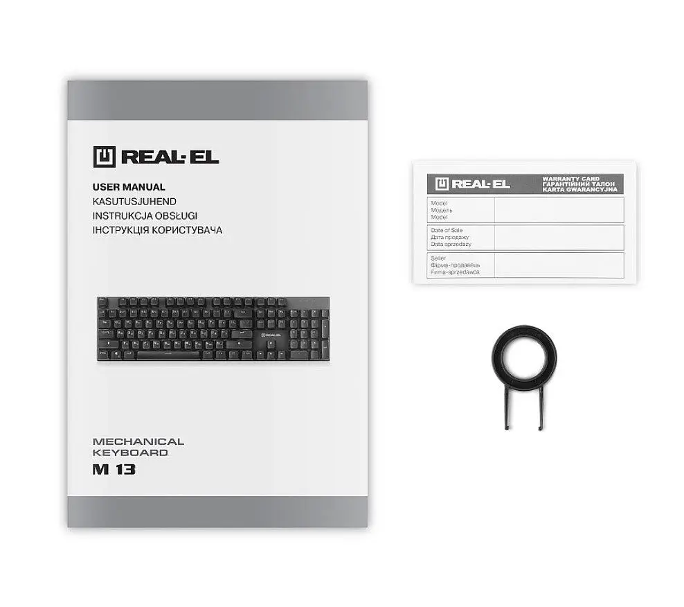 Клавіатура ігрова механічна REAL-EL M13 USB RGB Black - фото 7