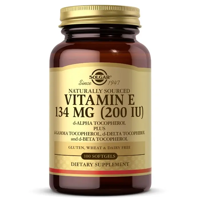 Мінерали та вітаміни Vitamin E 268 mg (400 IU) Mixed Tocopherols, 100 капсул Solgar fit0022807
