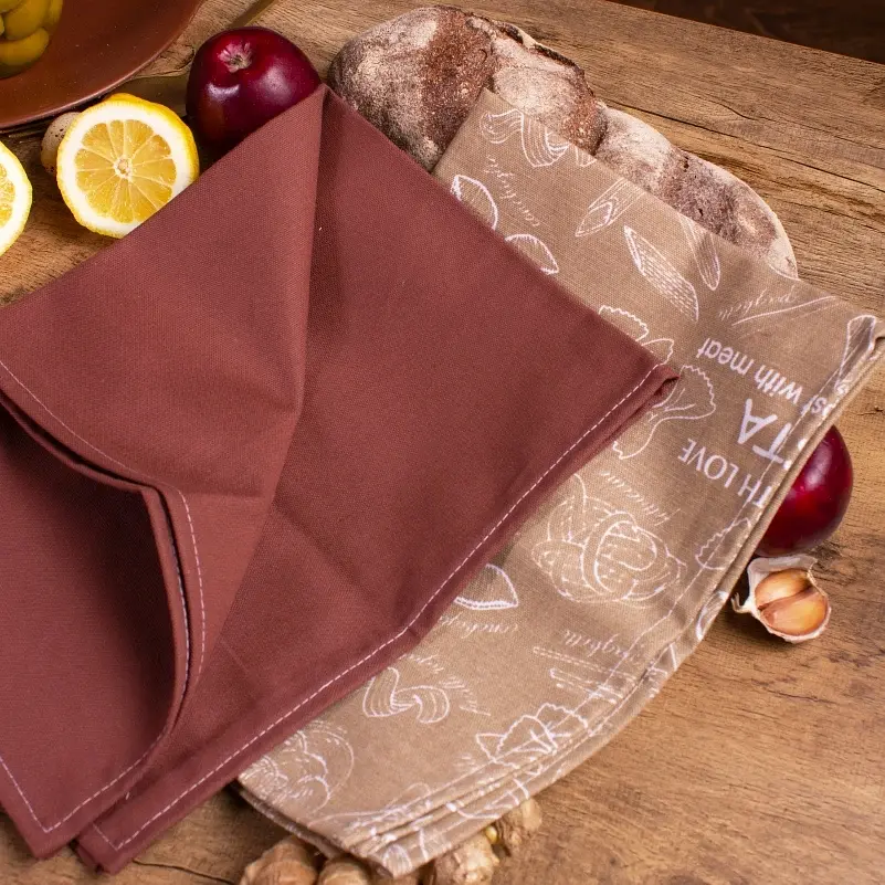 Набор полотенец MirSon №631 Macaroni is brown 60х45 см 2 шт. (2200006740636) - фото 3