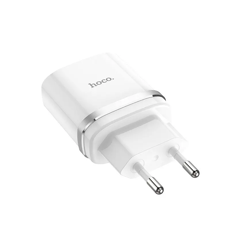 МЗП Hoco C12 Charger + Cable (Micro) 2.4A 2USB Білий - фото 2