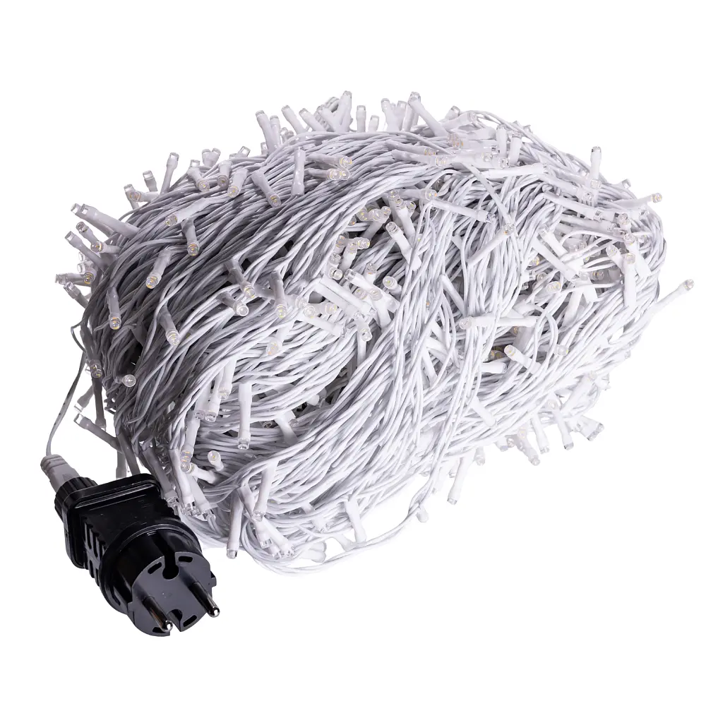 Новорічна гірлянда Різдвяна фея вулична GarlandoPro 100 м 1000 LED гірлянда на вулицю 8 режимів роботи білий провід Білий CF1000L100MWW - фото 3