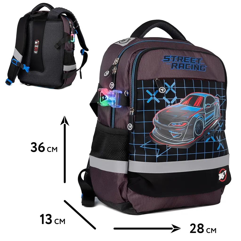 Рюкзак шкільний ортопедичний шкільний Yes Street Racing S-52 Ergo - фото 2