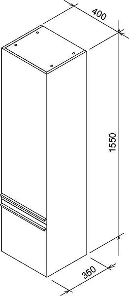 Пенал підвісний Ravak SB 400 R Clear черешня X000000764 - фото 2