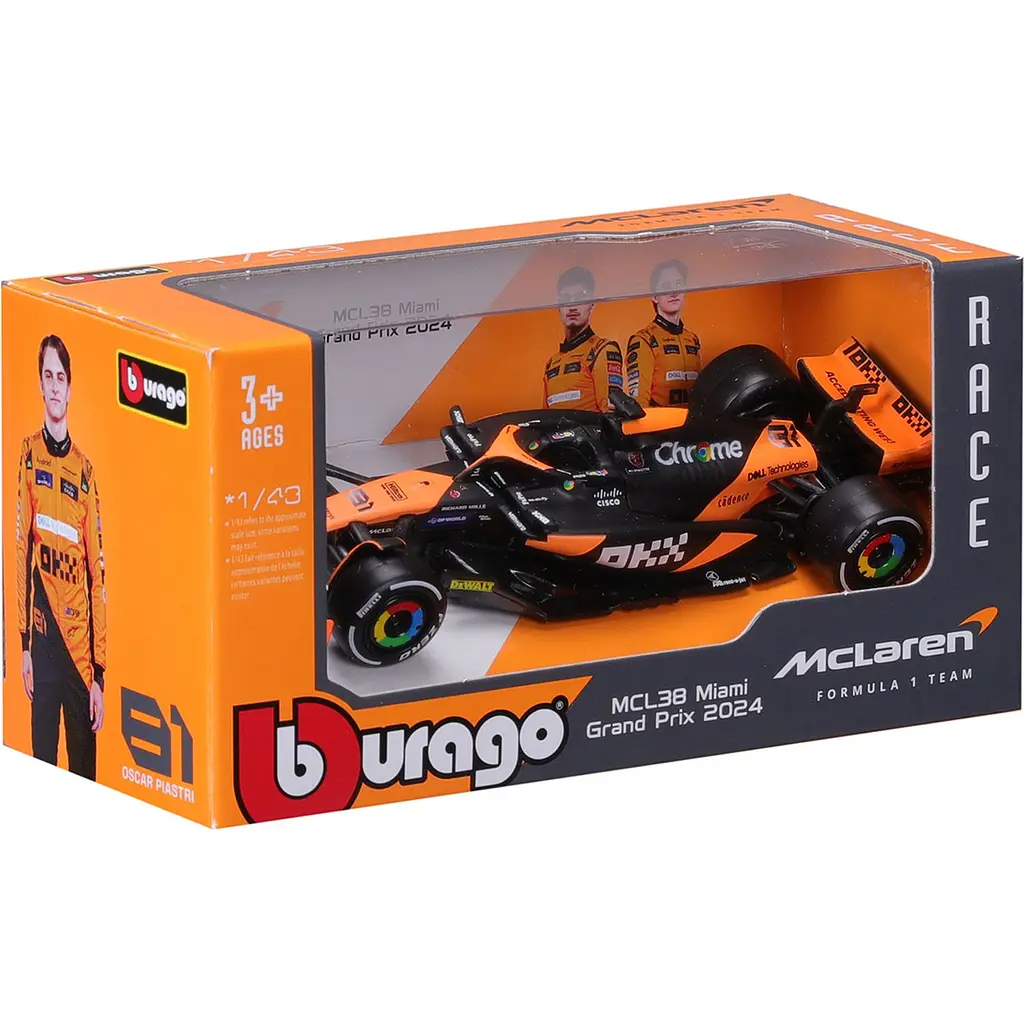 Автомодель Bburago McLaren F1 MCL38, 2024, 1:43 в асортименті (18-38214) - фото 8