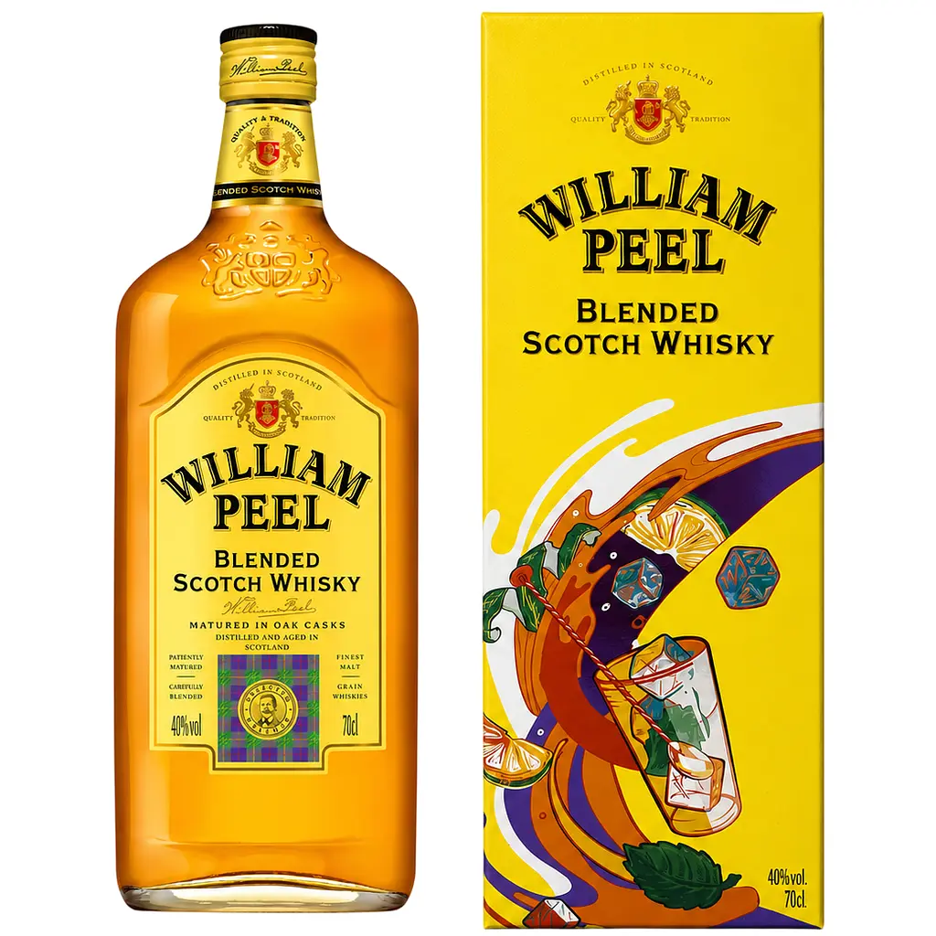 Віскі William Peel 0.7 л 40% у подарунковій упаковці