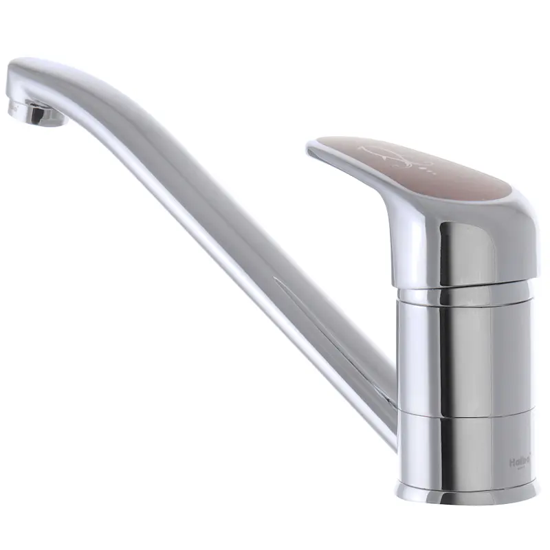 Смеситель для кухни Haiba Magic 004 с красной ручкой HB0688 Хром - фото 4
