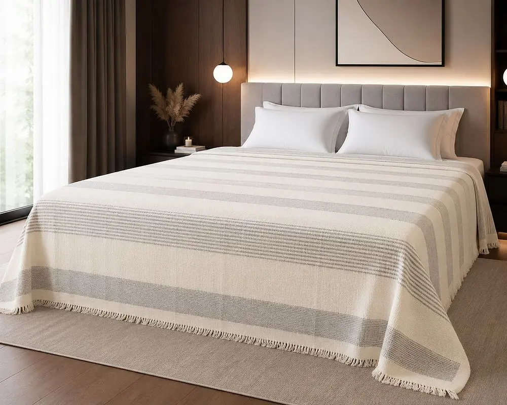 Простирадло махрове Parisa Home Pike 150х200 щільність 400 г/м2 крем