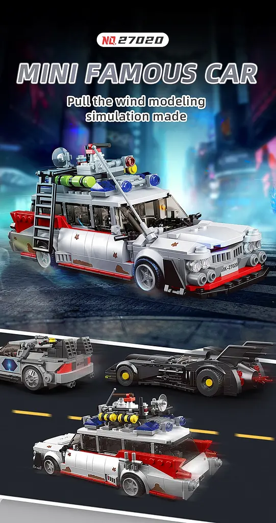 Конструктор машина  дитячий "Автомобіль мисливці за привидами " MOULD KING "Cadillac ECTO-1", 631 деталь - фото 10