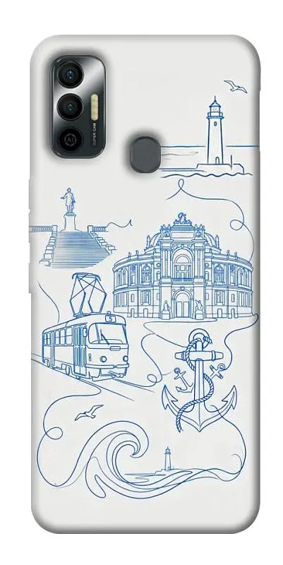 TPU чохол Demsky Southern pearl для TECNO Spark 7
