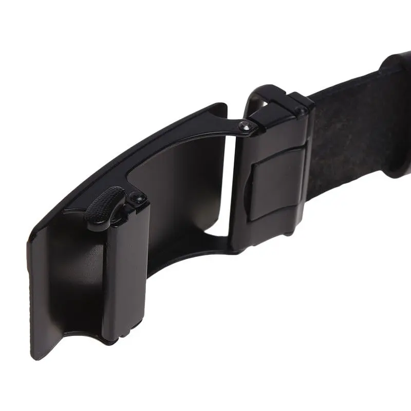 Автоматичний чоловічий пасок з пряжкою115-125×3.5 / ремінь на штани Borsa Leather, чорний 115-125 см - фото 3