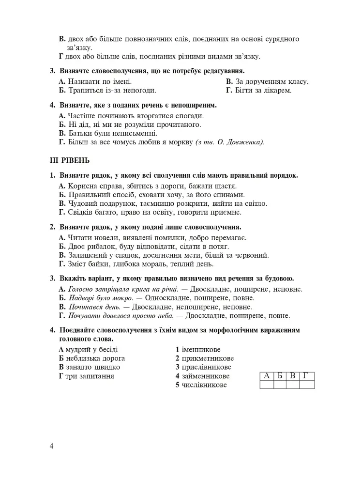 Рідна мова. Тематичний тестовий зошит. 8 клас. 2-ге видання (доповнене та перероблене) - Тарас Ткачук - фото 3