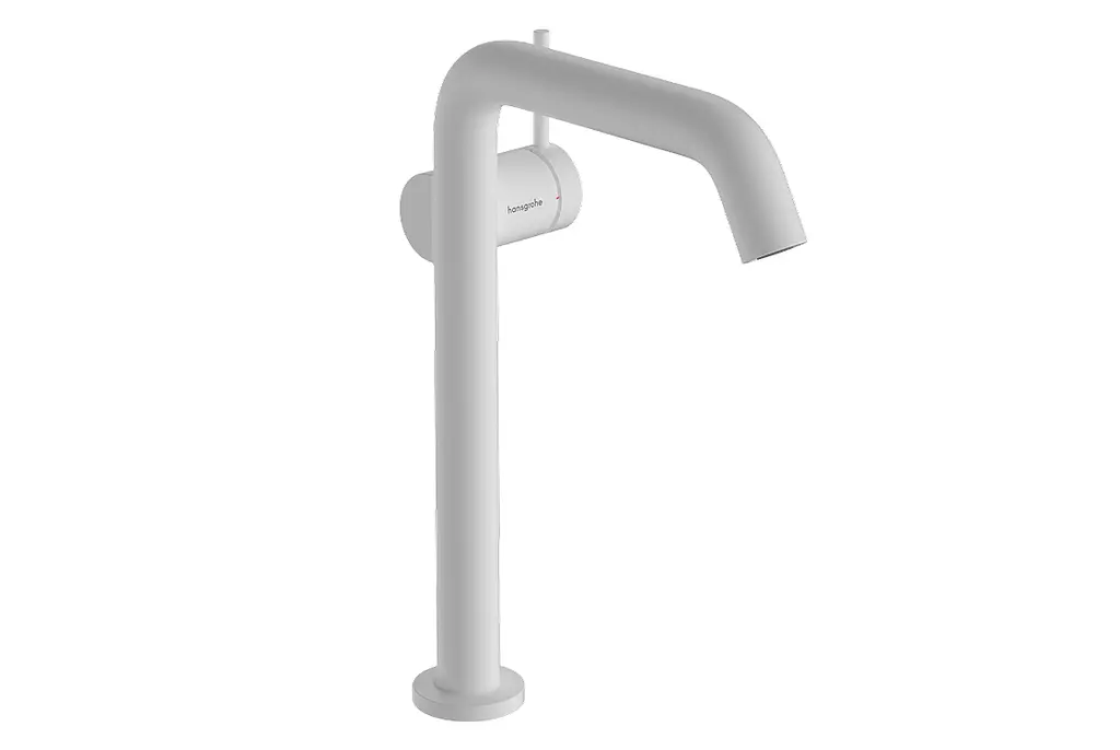 Змішувач для умивальника Hansgrohe Tecturis S CoolStart EcoSmart+ без донного клапана matt white 73372700