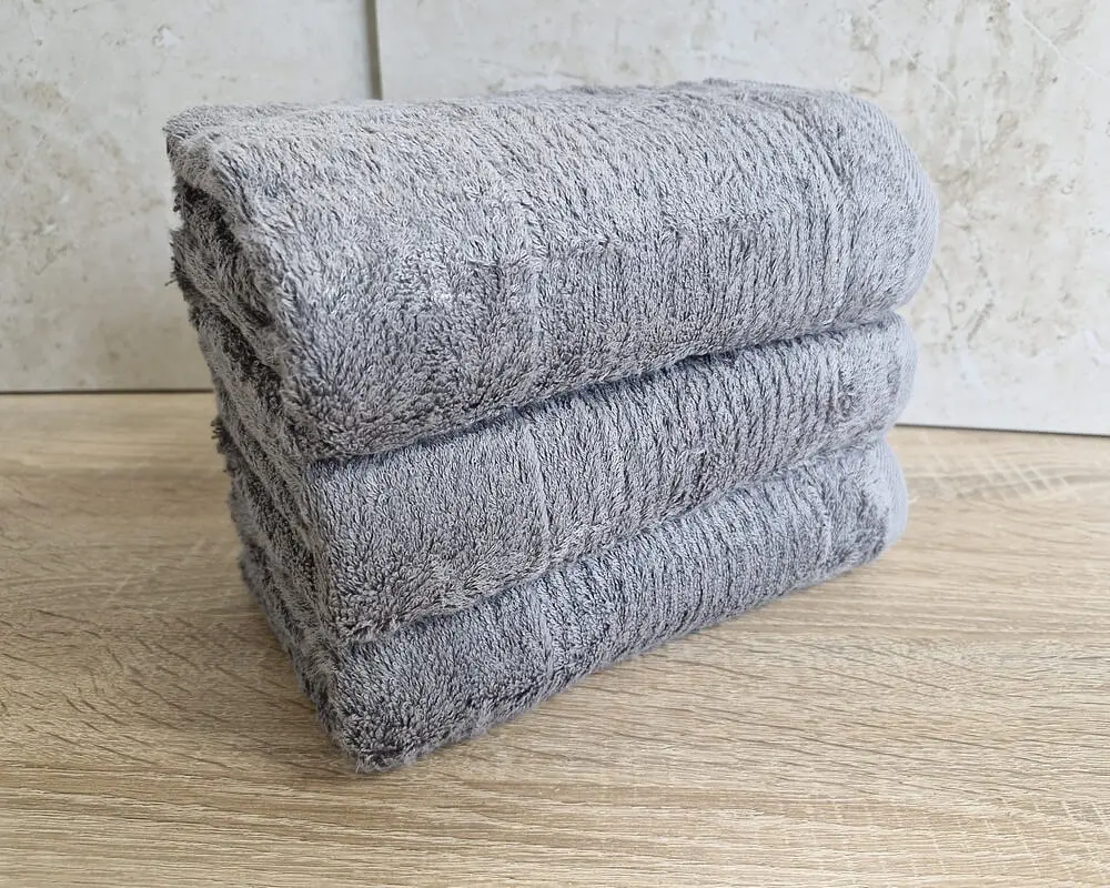 Набір бамбукових махрових турецьких рушників Cestepe 3 штуки 50х90 Bamboo Sarev Grey - фото 3