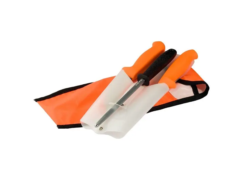 Набір 2 ножа + Мусат Morakniv Hunting Set 3000 Orange - фото 2