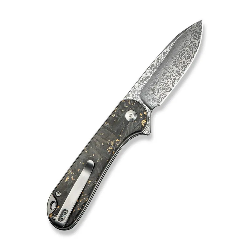 Ніж складаний кишеньковий Civivi Elementum II, (7.5 см) Damascus/карбоновий Fiber & Resin - фото 2