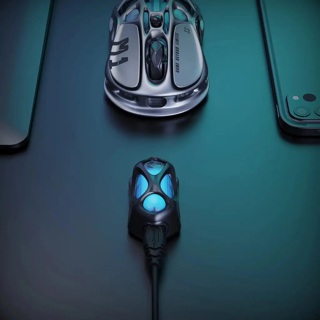 Миша GravaStar GravaStar M1 Pro, magnesium alloy body, BT/WL/USB-A, RGB, Gunmetal Gray - фото 2