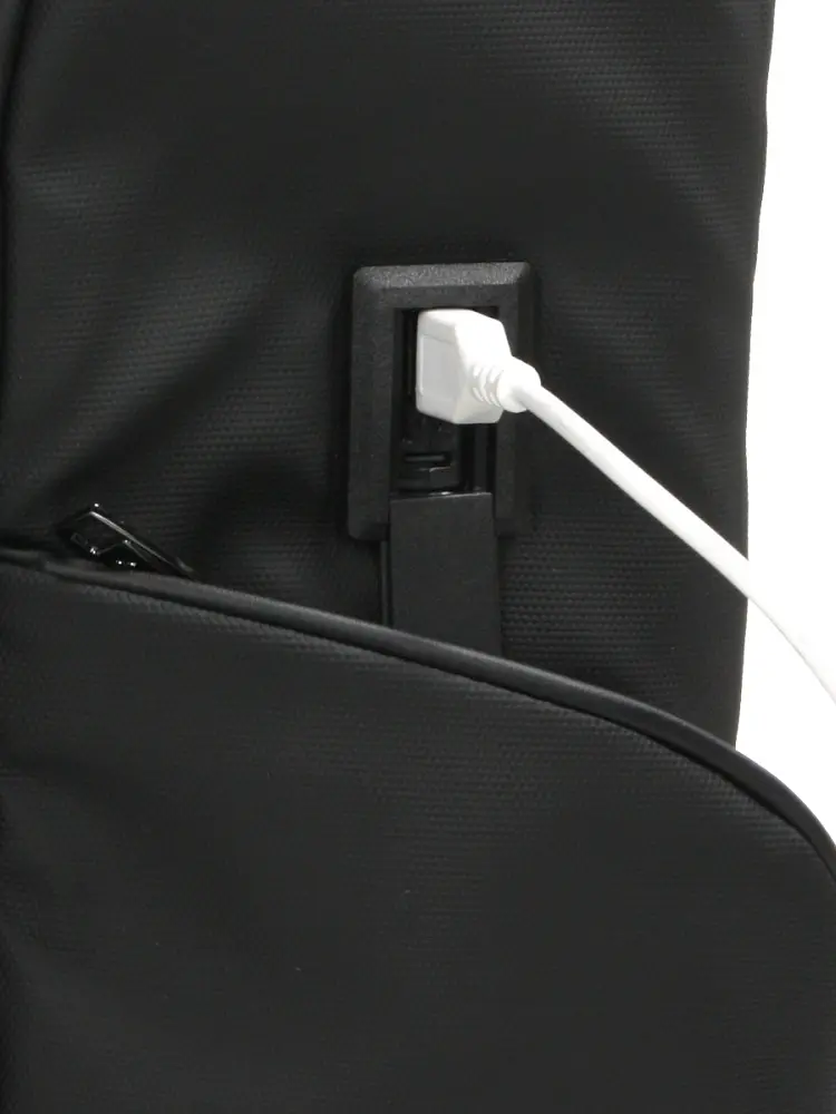 Рюкзак Snowball 22105 поліестер водонепроникний USB-порт відділення для ноутбука Чорний - фото 6